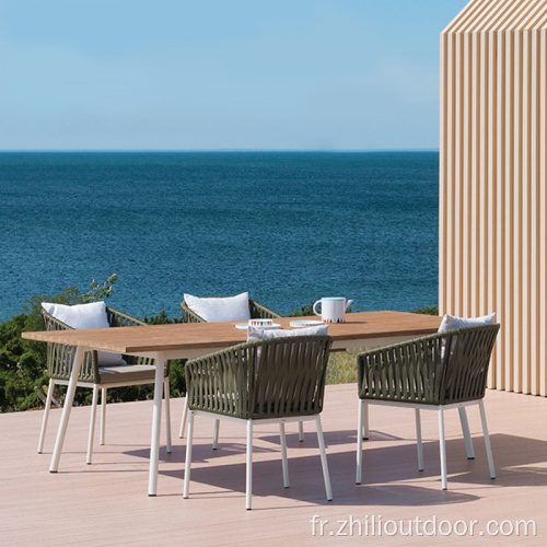 Chaises en osier de corde de jardin extérieure meubles de table